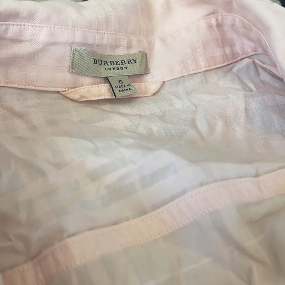Pink Burberry Button Down Dress Size S